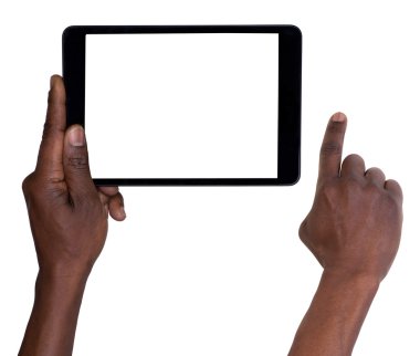 Tablet kullanan adam