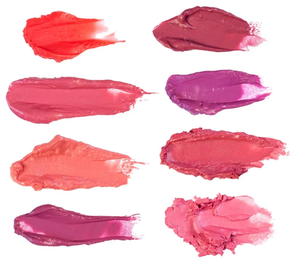 Lipstick smears isolated on white — Stock Photo, Image