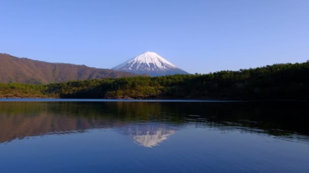 Mount Fuji Nenba Lake Saiko Ευρύ Πανόραμα 2022 — Αρχείο Βίντεο