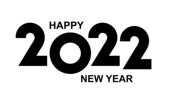 Gelukkig Nieuwjaar 2022 Text Design Ontwerp Voor Agenda Wenskaarten Bedrukking — Stockvector