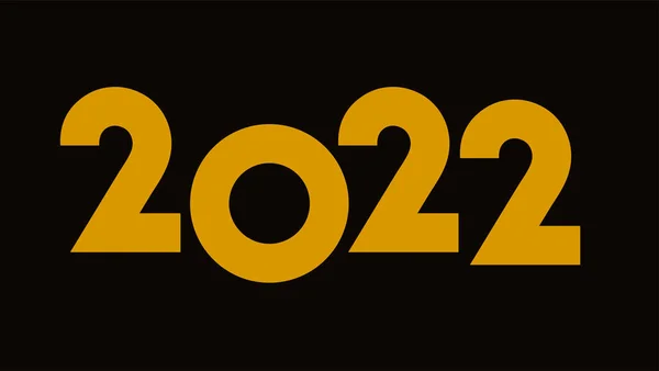 Mutlu Yıllar 2022 Metin Tasarımı Takvim Tebrik Kartı Yazdırma Için — Stok Vektör