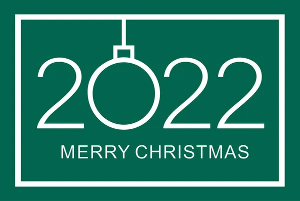 Feliz Navidad Plantilla Diseño Feliz Navidad 2022 Ilustración Vectorial Aislada — Vector de stock