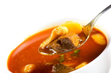 patates çorbası ve domuz eti