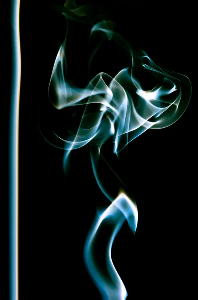 Silhouette smoke — Stock Photo, Image