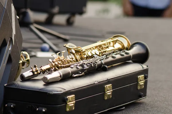 Clarinetes prontos para o jazz — Fotografia de Stock