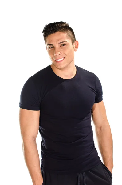 Portrait of young muscular man smiling — Stock Photo, Image