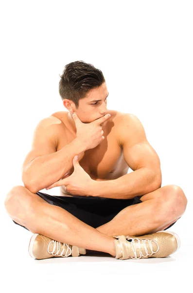 Portrait of muscular intent man — Stock Photo, Image