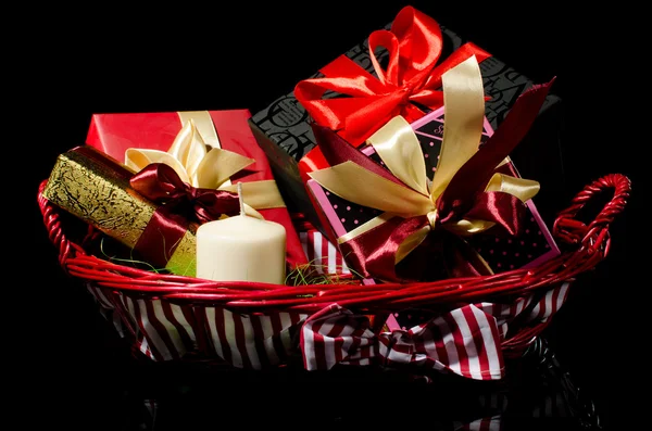 Gifts basket — Stock Photo, Image