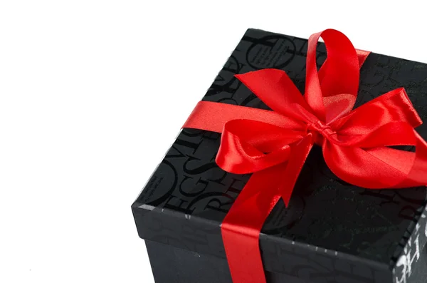 Black gift box — Stock Photo, Image