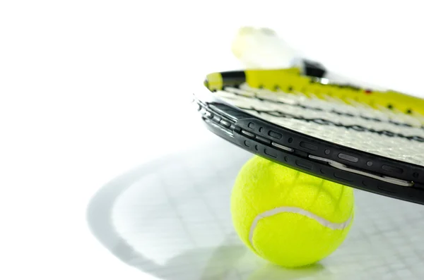 Tennis ball and racket — Stock Photo, Image