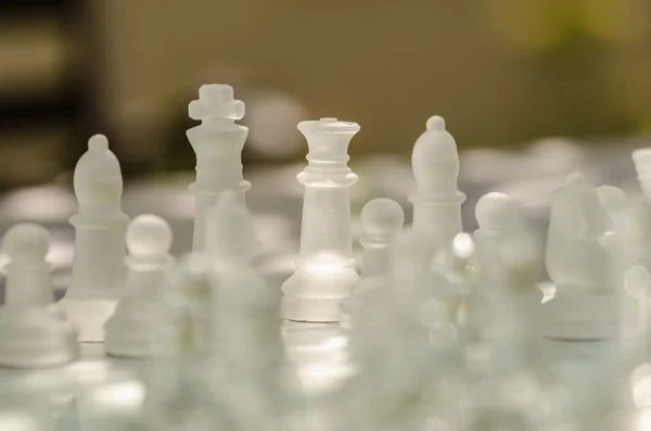 Peças de xadrez prontas para o jogo — Fotografia de Stock