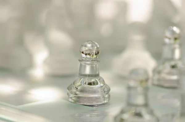 Peças de xadrez prontas para o jogo — Fotografia de Stock