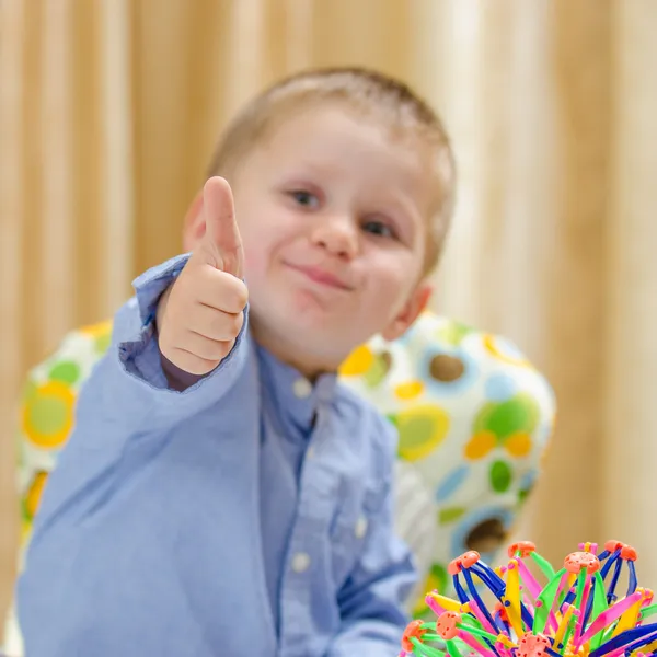 Beautiful child showing ok sign — Stock Photo, Image