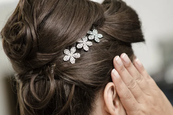 Penteado de noiva — Fotografia de Stock