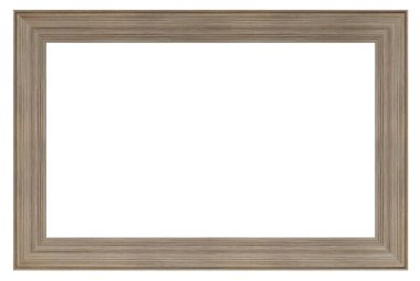 Beyaz bir arka plan üzerinde yalıtılmış bağbozumu ahşap çerçeve