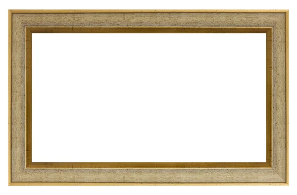 Oude Stijl Vintage Gouden Frame Geïsoleerd Een Witte Achtergrond — Stockfoto