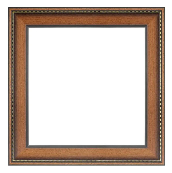 Old Style Vintage Brown Frame Isolated White Background — Stock Photo, Image