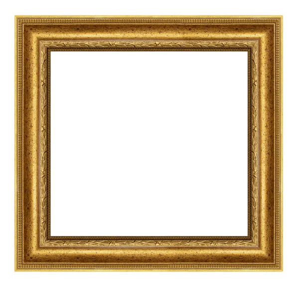 Alter Stil Vintage Goldenen Rahmen Isoliert Auf Weißem Hintergrund — Stockfoto
