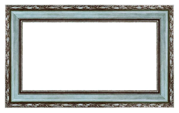 白色底座上的老式银相框 — 图库照片