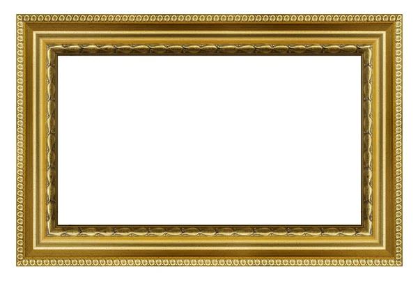 Старый Стиль Винтажный Золотой Кадр Изолирован Белом Фоне — стоковое фото