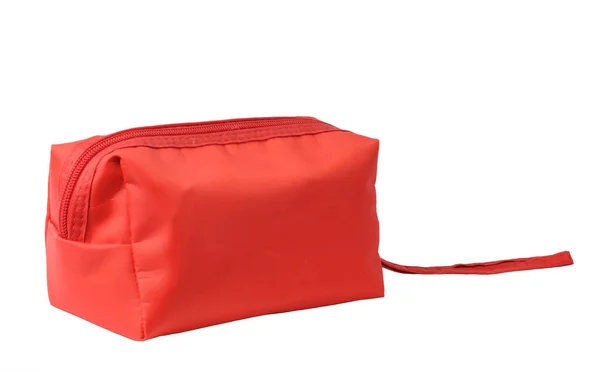 Kleine Rote Tasche Isoliert Auf Weißem Hintergrund — Stockfoto