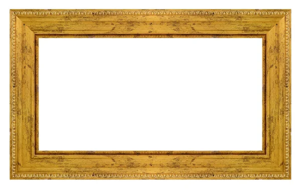 白色背景的老式金色相框 — 图库照片