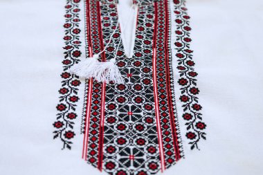Ukrayna geleneksel gömlekleri nakış işlemeli elbiseler vishivanka. Boşluğu kopyala.
