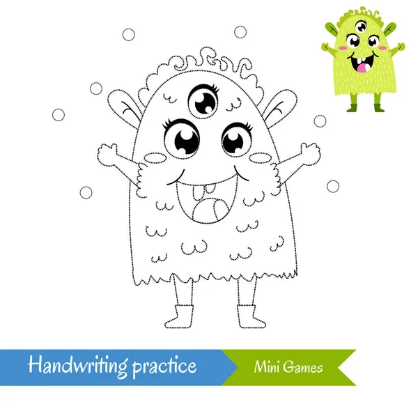Handwriting practice. Educational game for preschool children. Royalty Free Stock Illustrations