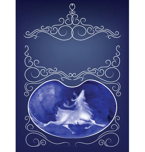 Reich dekoriert elegante Ornament Hintergrund des Guck eine Buh-Karte — Stockvektor