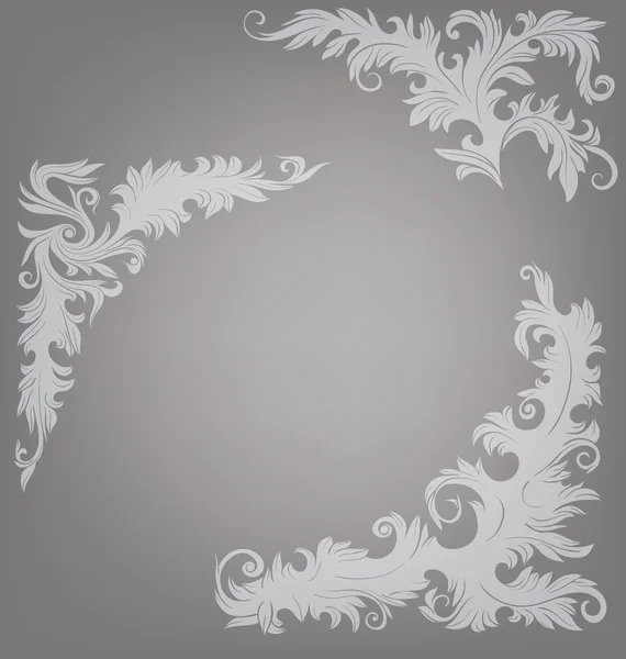 Corner element ornate decorated baroque roccoco — Stock Vector