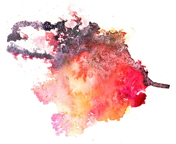 Colorful watercolor splash white background — Stock Photo, Image