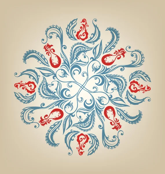 Diseño floral mandala oriental — Archivo Imágenes Vectoriales