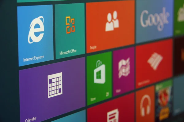 Açılı ekran Windows 8 start — Stok fotoğraf