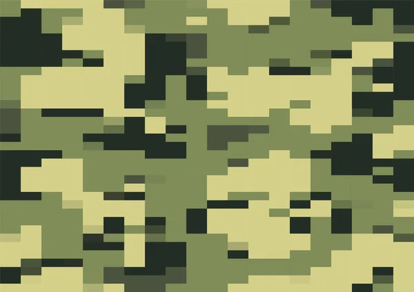 Green Digi Camo Vector Seamless Pattern Multi Scale Modern 8Bit — Archivo Imágenes Vectoriales