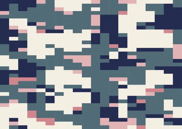 Urban Spring Multi Scale Camouflage Seamless Pattern Digi Camo Vector — Stockvector