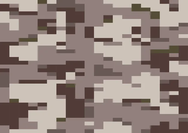 Brown Dust Multi Scale Camouflage Seamless Pattern Digi Camo Vector — Archivo Imágenes Vectoriales