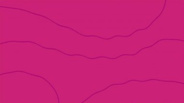Magenta Arkaplanı Üzerinde Soyut Hareketli Pembe Çizgiler, El Çizimi Canlandırması