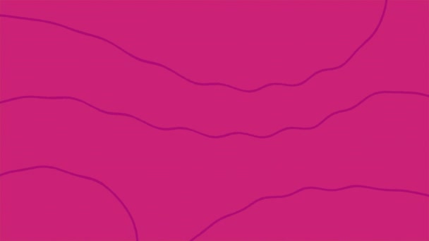 Abstracto Moviendo Líneas Rosadas Sobre Fondo Magenta Animación Dibujada Mano — Vídeos de Stock