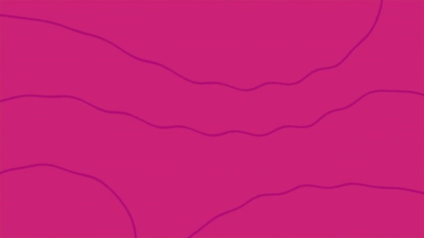 Abstract Movendo Linhas Cor Rosa Sobre Fundo Magenta Animação Desenhada — Vídeo de Stock