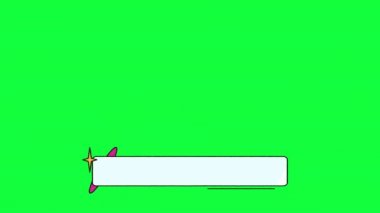 Animated Lower Thirds Button Template. Hand Drawn White Shape With Copy Space For Text. 4k 10 Seconds Video.