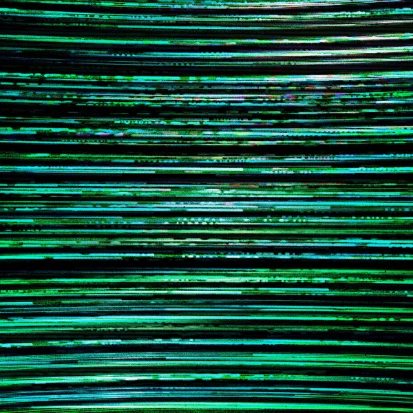 Digitala Bullerlinjer Grön Färg Pixelerad Digital Bugg Förvrängd Bild Abstrakt — Stockfoto