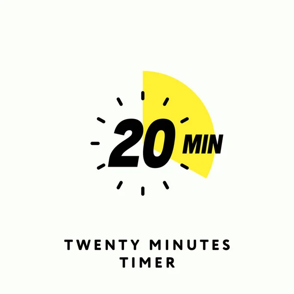 Dakika Zaman Simgesi Modern Düz Tasarım Saat Kronometre Dakika Etiketi — Stok Vektör