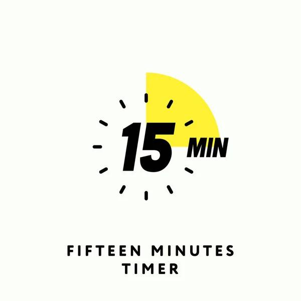 Dakika Zamanlayıcı Simgesi Modern Düz Tasarım Saat Kronometre Dakika Etiketi — Stok Vektör