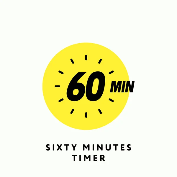 Dakika Zamanlayıcı Simgesi Modern Düz Tasarım Saat Saat Kronometre Saat — Stok Vektör