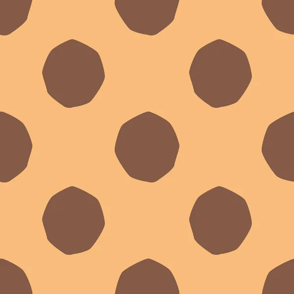Brown Coconut Fruit Seamless Pattern Flat Design Style Hand Drawn — Archivo Imágenes Vectoriales