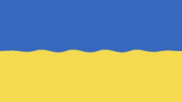 Drapeau Ondulant Ukraine Fond Animé Graphiques Mouvement Vague Simple Drapeau — Video