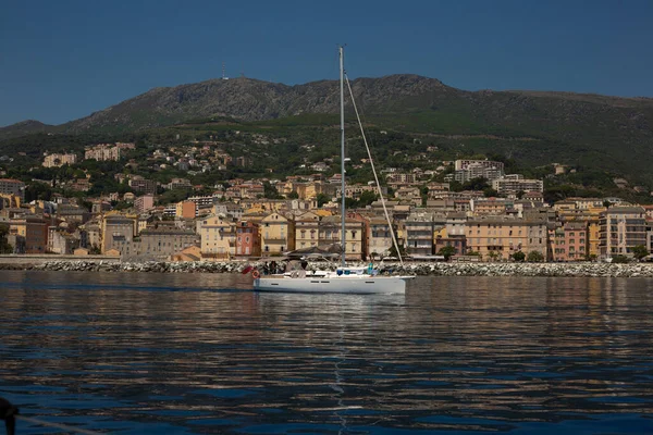 yacht on the coast of Corsica