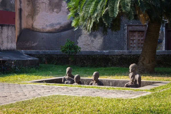 2022 Stone Town Zanzibar Memorial African Slave Market 사슬에 노예들의 — 스톡 사진