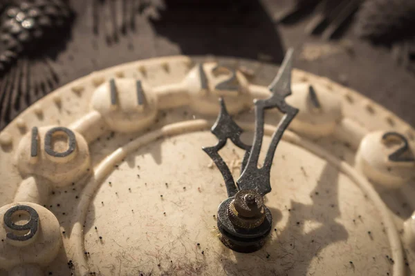 Old Clock Mechanism Retro Clock Arrows Numbers Time Measure Ancient — Stock fotografie