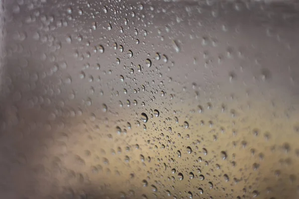 Chuva Cai Janela Dia Chuvoso Mau Tempo Gotas Chuva Superfície — Fotografia de Stock